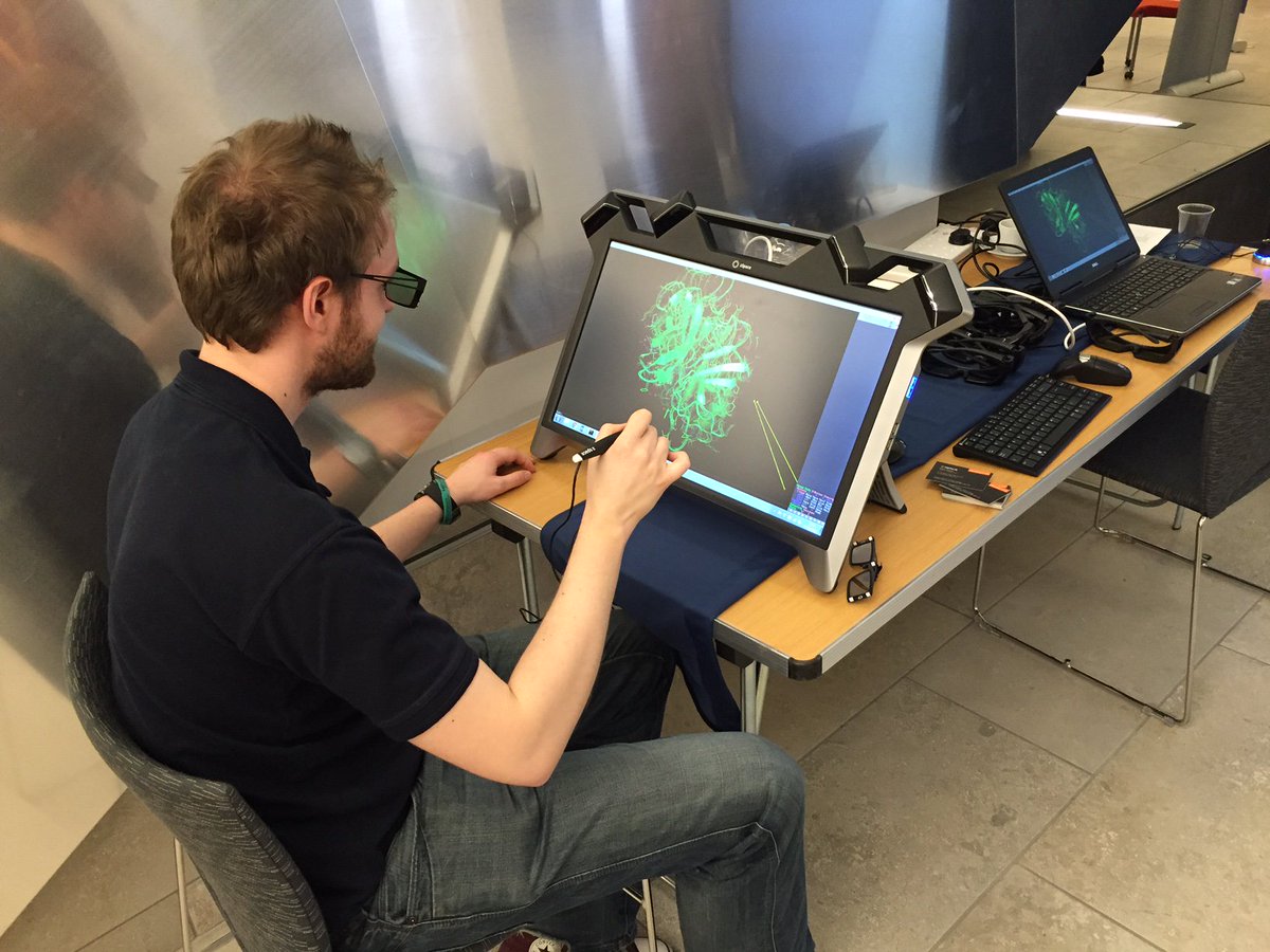 Virtalis's tweet photo. Demoing a portable immersive #VR system (ActiveMove) & our desktop VR solution @sheffielduni #VRforteaching https://t.co/QG5k5RxZPn