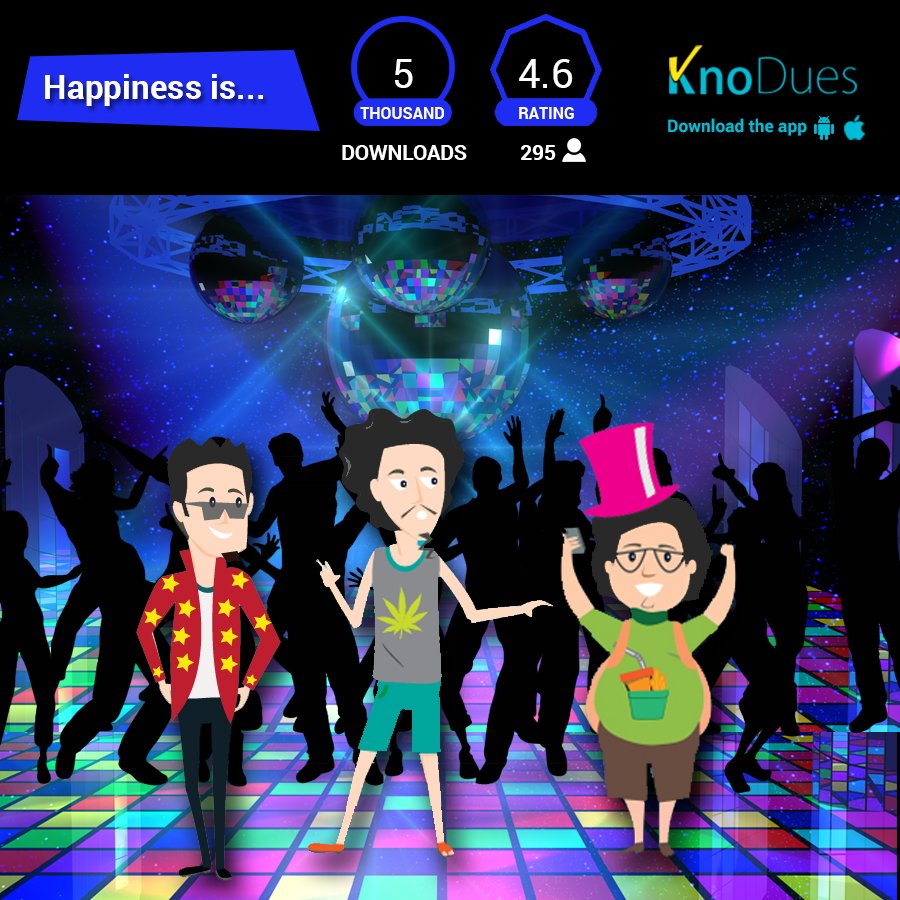 Thank you everyone for all your #Love.
Celebrating #5000Users on <a href="/Android/">Android</a>. #Happiness 

smarturl.it/KnoDues