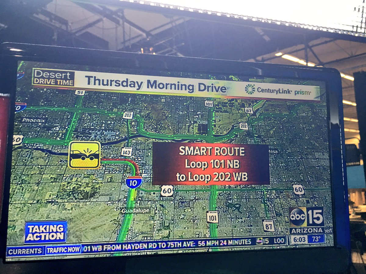 DanSpindleNews's tweet image. Bad news on I-10 - @MalloryABC15 says your #DesertDriveTime #SmartRoute for WB drivers is NB 101 WB 202 #ABC15