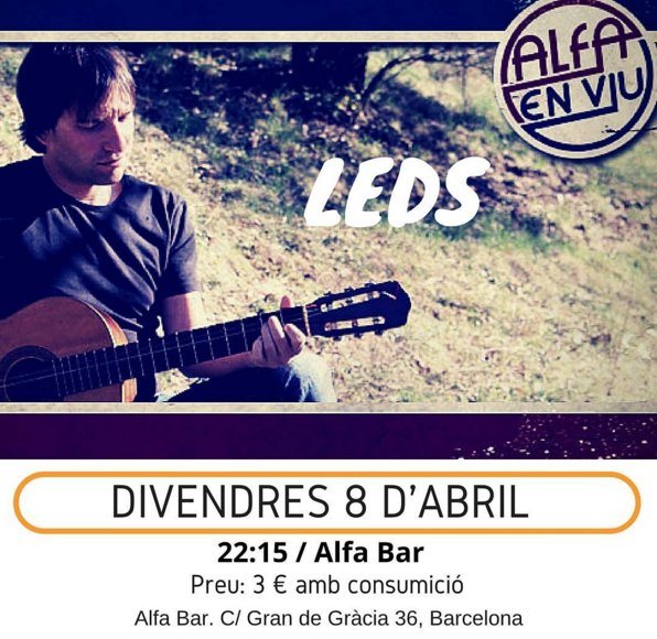 grupleds's tweet photo. Avui a les 22:15h toquem a @alfabarmusical. Us esperem a tots!  #musica #concert https://t.co/g0cqEjGIbB