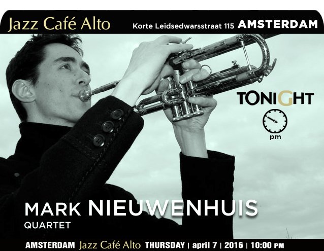 →@JazzCafeAlto #Amsterdam
#MarkNieuwenhuis
youtube.com/watch?v=wwO2hL…
TONIGHT|10pm
jazz-cafe-alto.nl/?event_id1=603
@JRAmsterdam