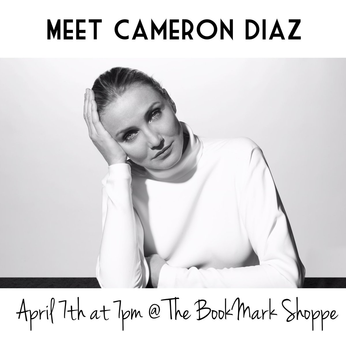 Tonight!! @CameronDiaz is signing copies of #TheLongevityBook at 7pm @BookshopMarket