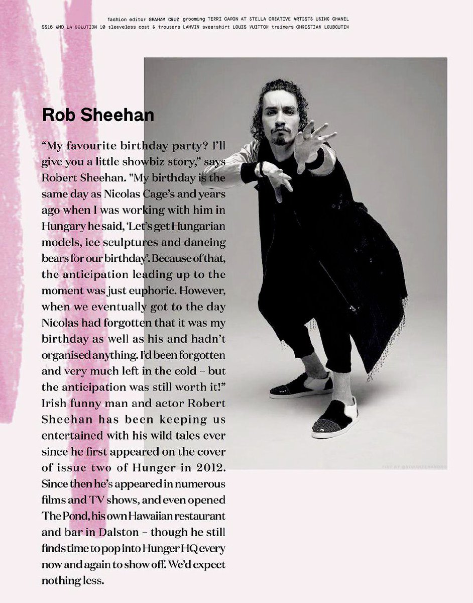 RobSheehanOrg's tweet photo. Fantastic new shot of Rob in #Hunger10 photographed by @rankinphoto! Available now! https://t.co/Ez4gHRBB91 https://t.co/omcVHMftFZ