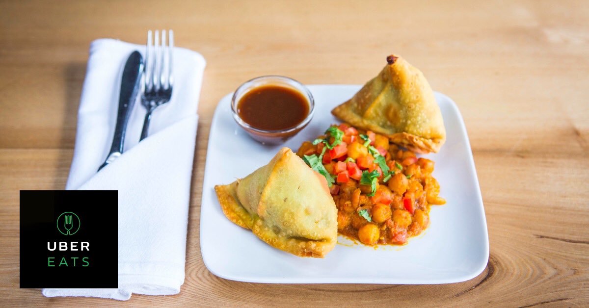 pukkatoronto's tweet image. #butternut #squash #samosas + #chickpea #curry from #pukka #toronto @UberEATS @Uber_Canada 11am to 2pm
