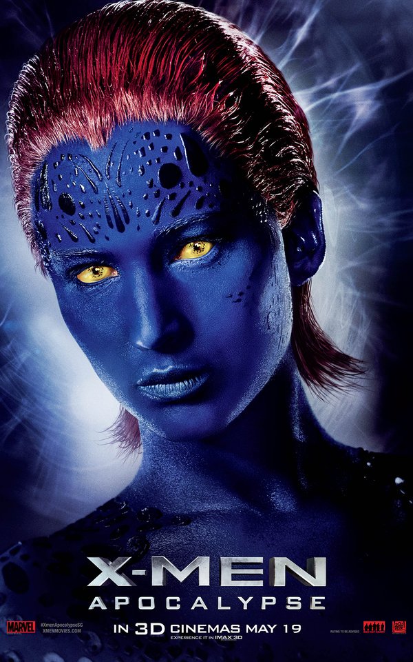 JenLawFilms's tweet photo. NEW #XMenApocalypse Poster featuring #JenniferLawrence as Mystique https://t.co/Nzx2OTykZF
