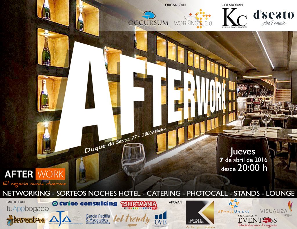 Esta tarde...Super evento de Networking... más de 300 pax confirmadas...NETWORKING 3.0