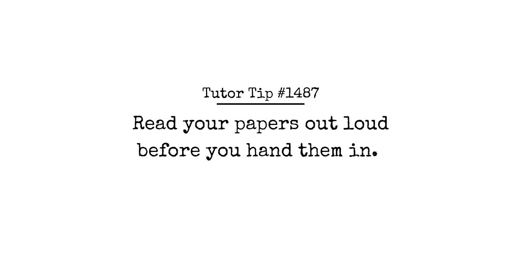 CUAwriting's tweet image. Here&apos;s a #TutorTip before you hand in that paper due tomorrow! #CUA #writingcenter