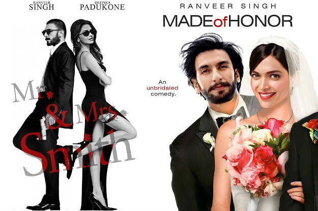 BuzzFeedIndia's tweet photo. This IGer Perfectly Photoshops @RanveerOfficial &amp; @deepikapadukone Into Hollywood Posters https://t.co/kSzlATF5IU https://t.co/gJelyJvgRy