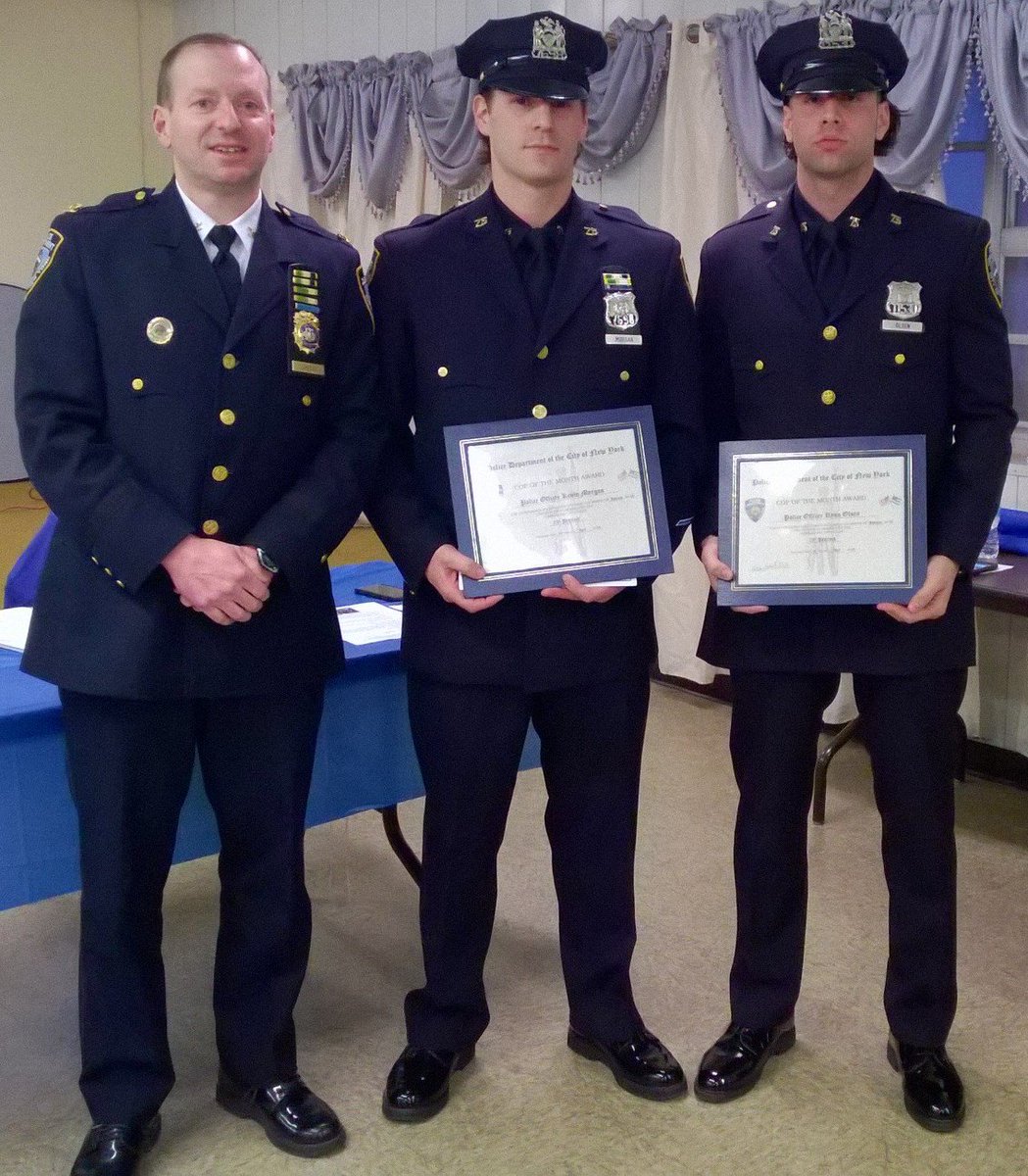 NYPD75Pct's tweet photo. January COPs of the month: Ryan Olsen &amp; Kevin Morgan...Excellent job catching those armed robbers! #ENY https://t.co/ASBqkC0iNe