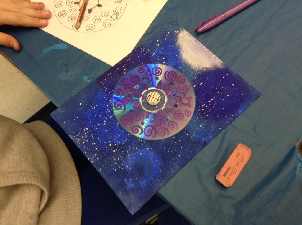 VALS - mixed media art with our Gr. 6/7's.