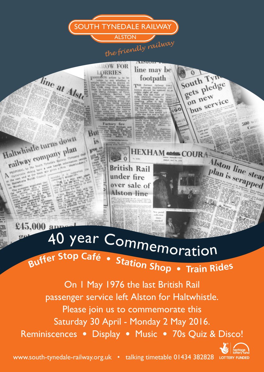 strps_rail's tweet photo. 2016 is the 40yr anniversary of the line closure. Join us to remember 30 Apr - 2 May @NorthPennAONB @RoofOfEngland https://t.co/v078DMrLx2