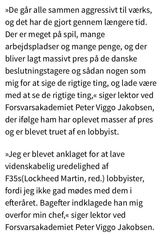 Thomas_Rohde's tweet photo. Peter Viggo Jakobsen fortæller, hvordan kampflylobbyister lægger pres på ham. #dkpol #🛩 
https://t.co/xb1fgumRNO https://t.co/r4R6jmkM3A