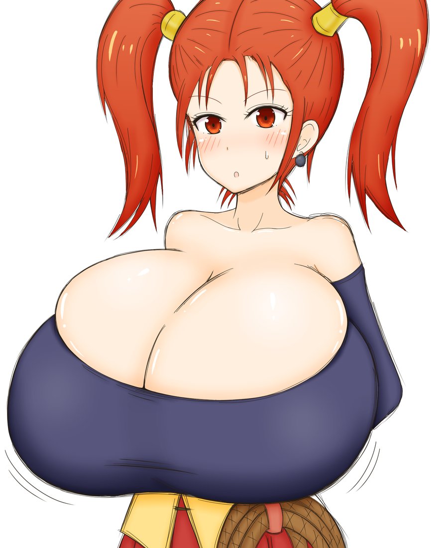 ゼシカっぱい。自分のおっぱいが世界一って言うくらいだしこれくらい超乳になってほしいよね。 