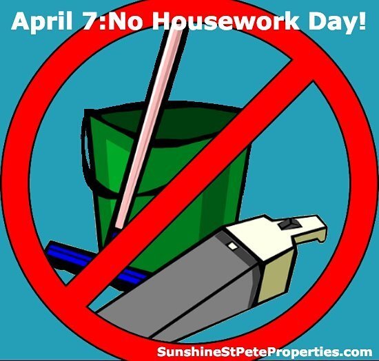 eXpEricHartman's tweet photo. It's National No Housework Day! "No trash. No dishes. No making of beds or washing of laun… https://t.co/hYQEiwv00O https://t.co/DxDxhSkxnB