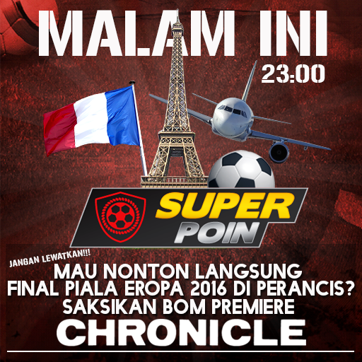 OfficialRCTI's tweet photo. Beneran nih guys! Raih kesempatan nonton langsung Final Piala Eropa &amp; saksikan BOM Premiere CHRONICLE pkl 23:00 ya! https://t.co/NzoBBD6Eub