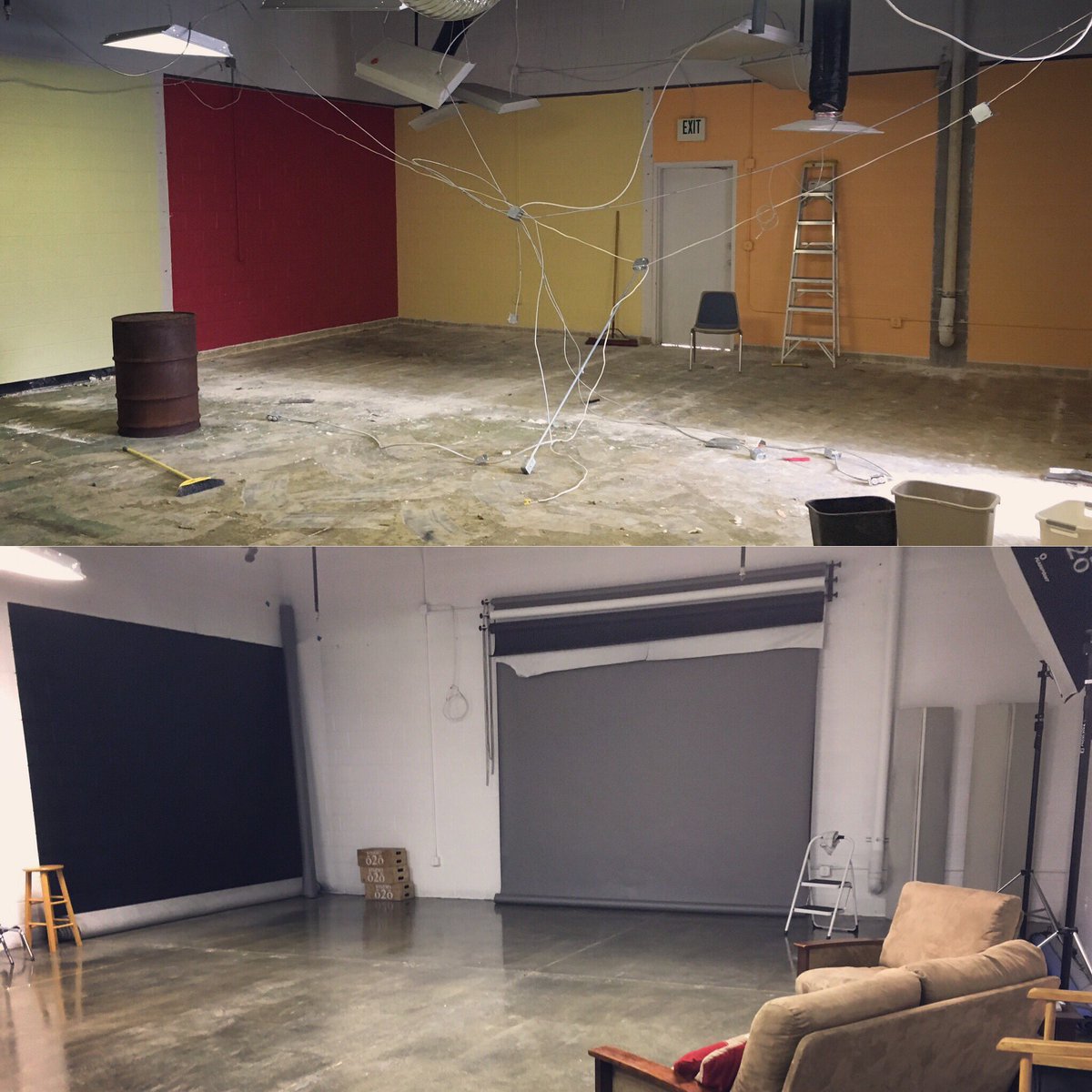 RichLegg's tweet image. Some before/after looks at our @STUDIOo2o expansion underway