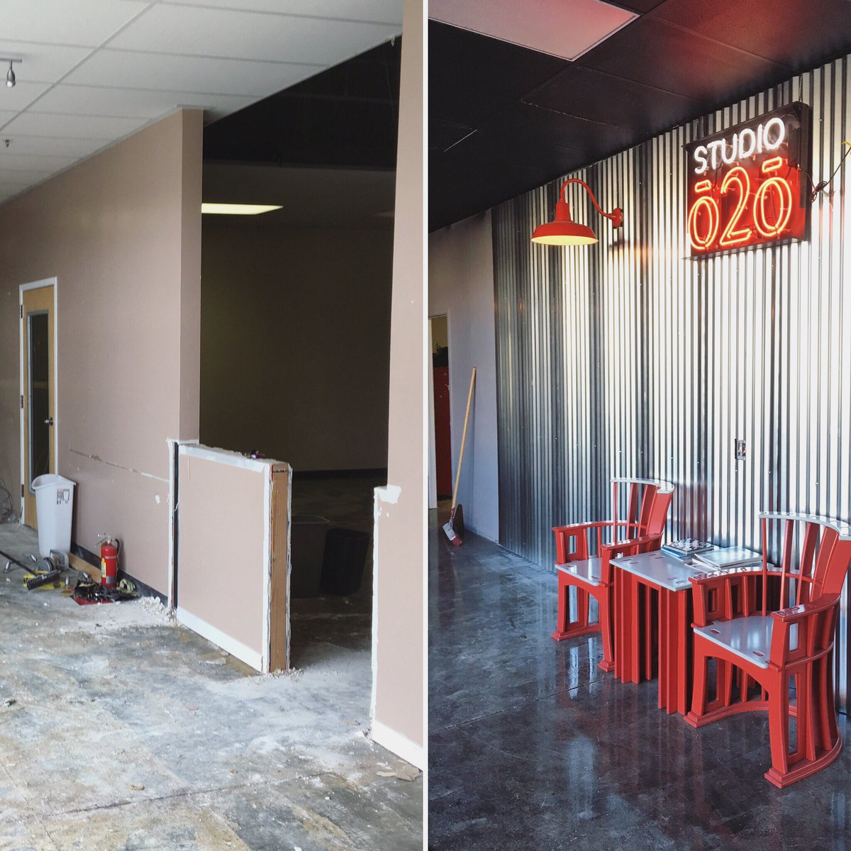 RichLegg's tweet image. Some before/after looks at our @STUDIOo2o expansion underway