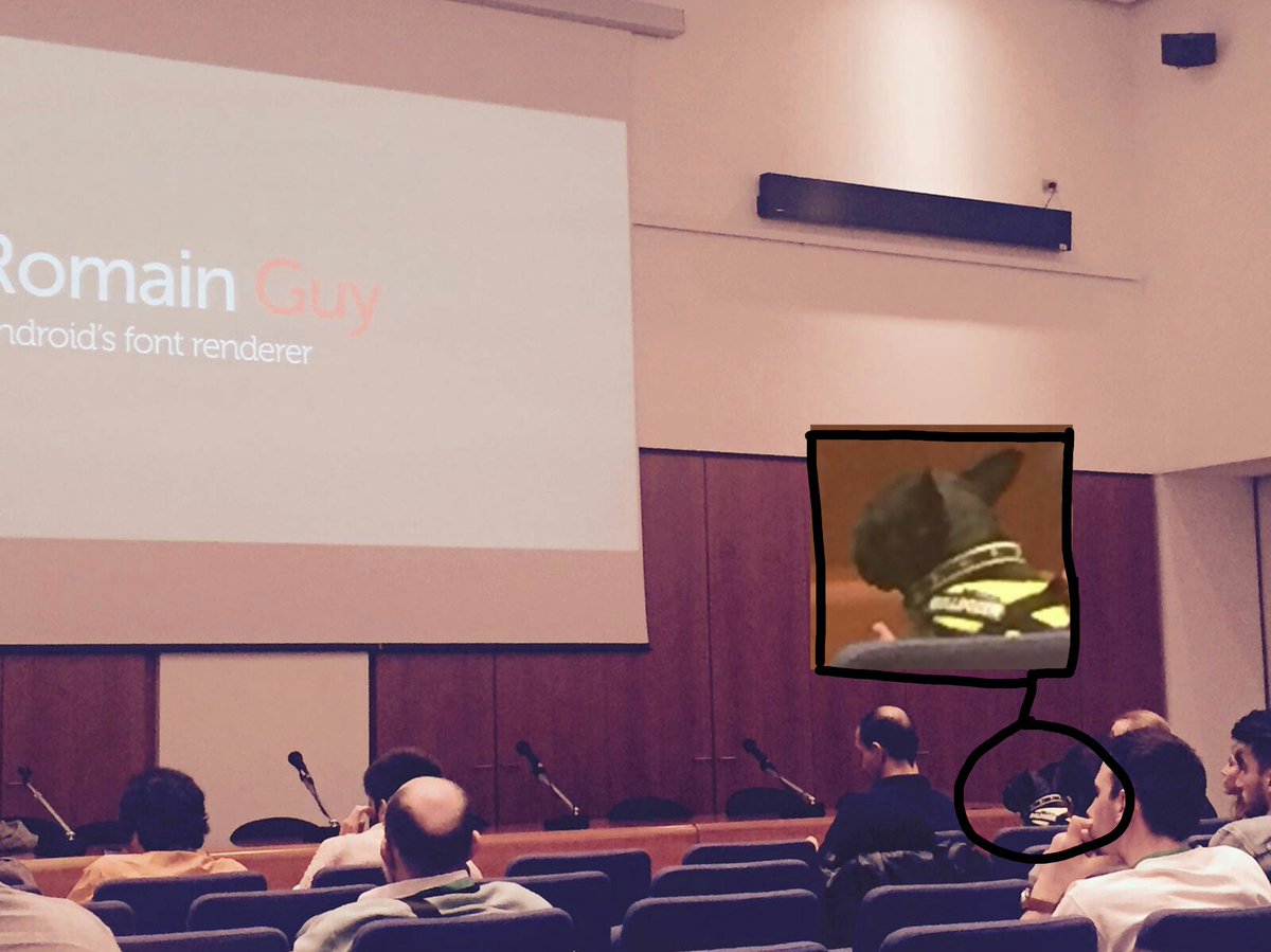 Psicotech's tweet photo. Nerd dog #droidconit https://t.co/mln1LGbMto