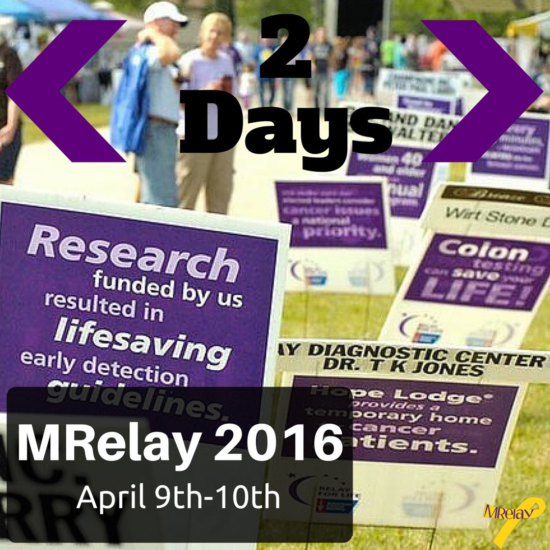 acsumich's tweet photo. TWO DAYS!!!!!! #MRelay #RelayforLife #finishthefight https://t.co/JfeO9tUnSA