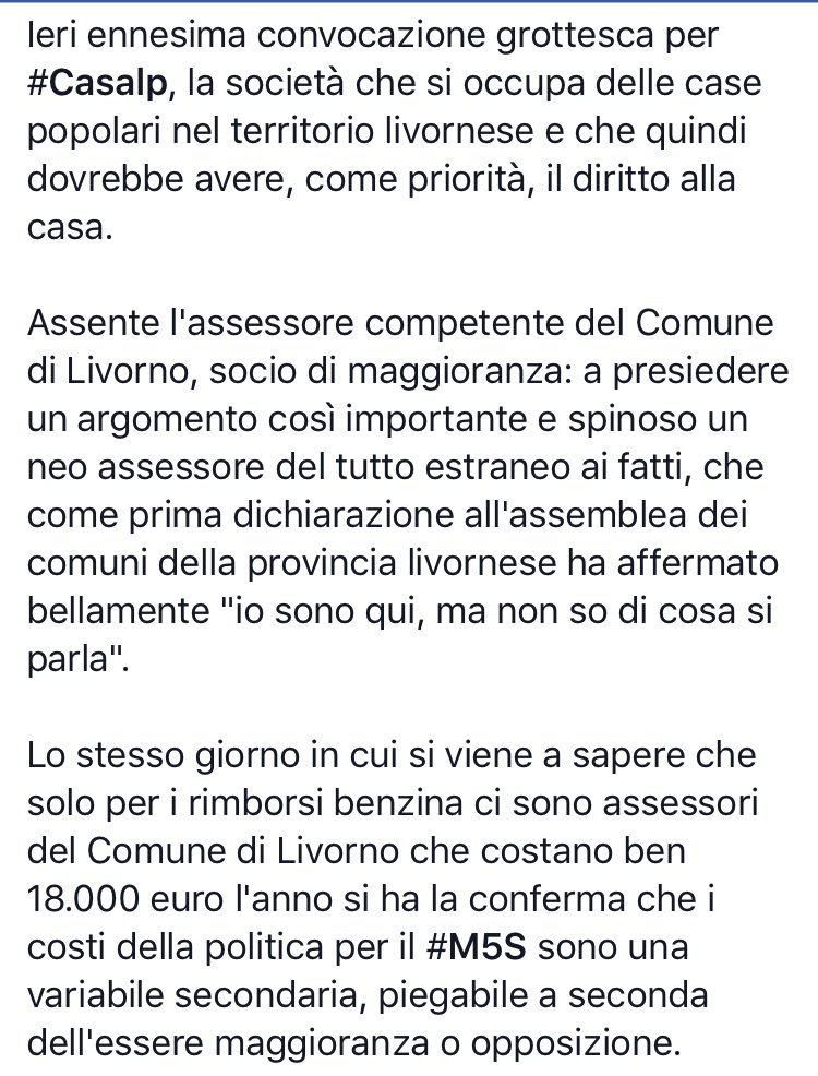 bacci_lore's tweet photo. #Casalp: quando il #diritto alla #casa cede il passo alla #prepotenza e all'#arroganza del #m5s. Succede a #Livorno. https://t.co/MS6eQnmHuf