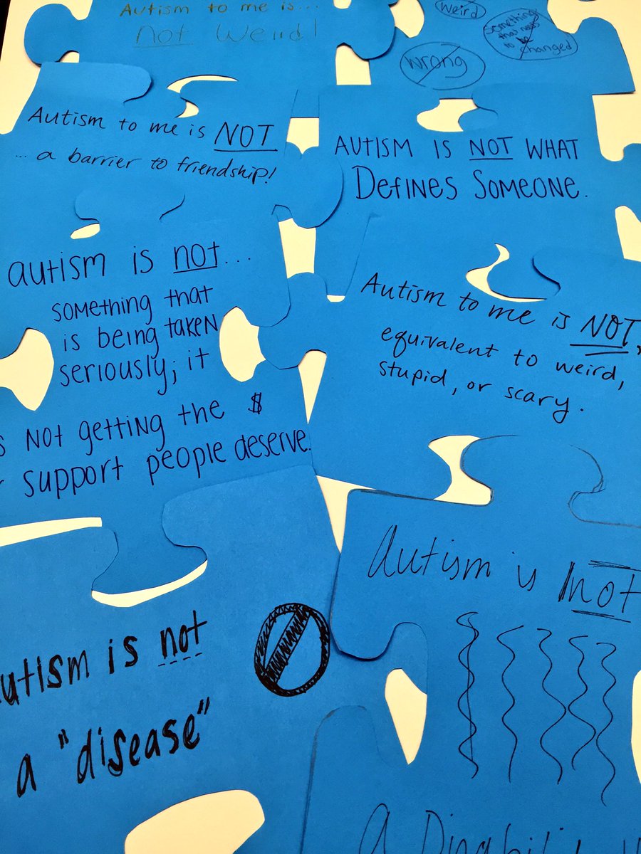 BUA4A's tweet image. Great last meeting of the semester decorating our bulletin board and defining what Autism means to us! #BUgoesblue