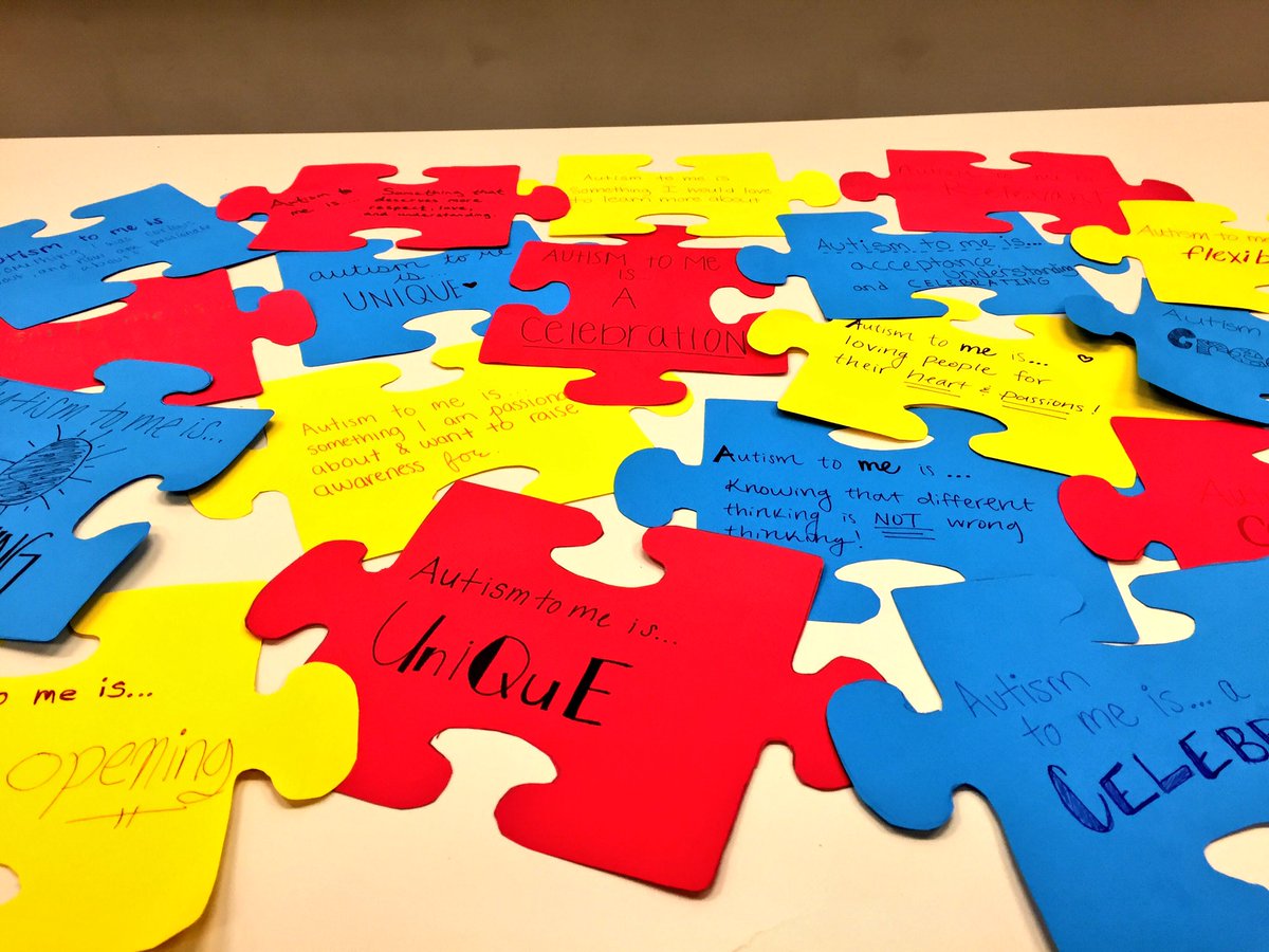 BUA4A's tweet image. Great last meeting of the semester decorating our bulletin board and defining what Autism means to us! #BUgoesblue