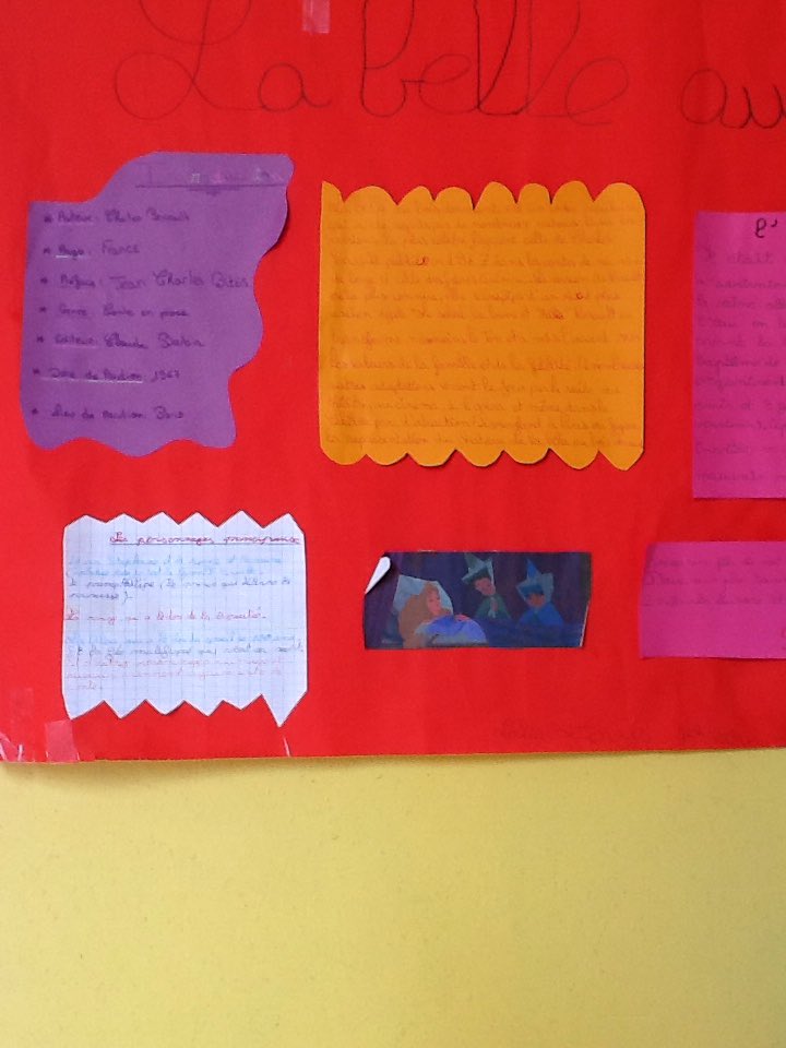 Nous avons fait un exposé sur la belle au bois dormant. Lalie. 😎🤓🤐