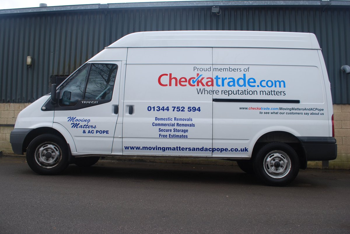 MovingMatters1's tweet photo. Would like to say a massive thank you to @Checkatrade for getting our Transit sign written! #recommended #removers https://t.co/CRlLTWD26A