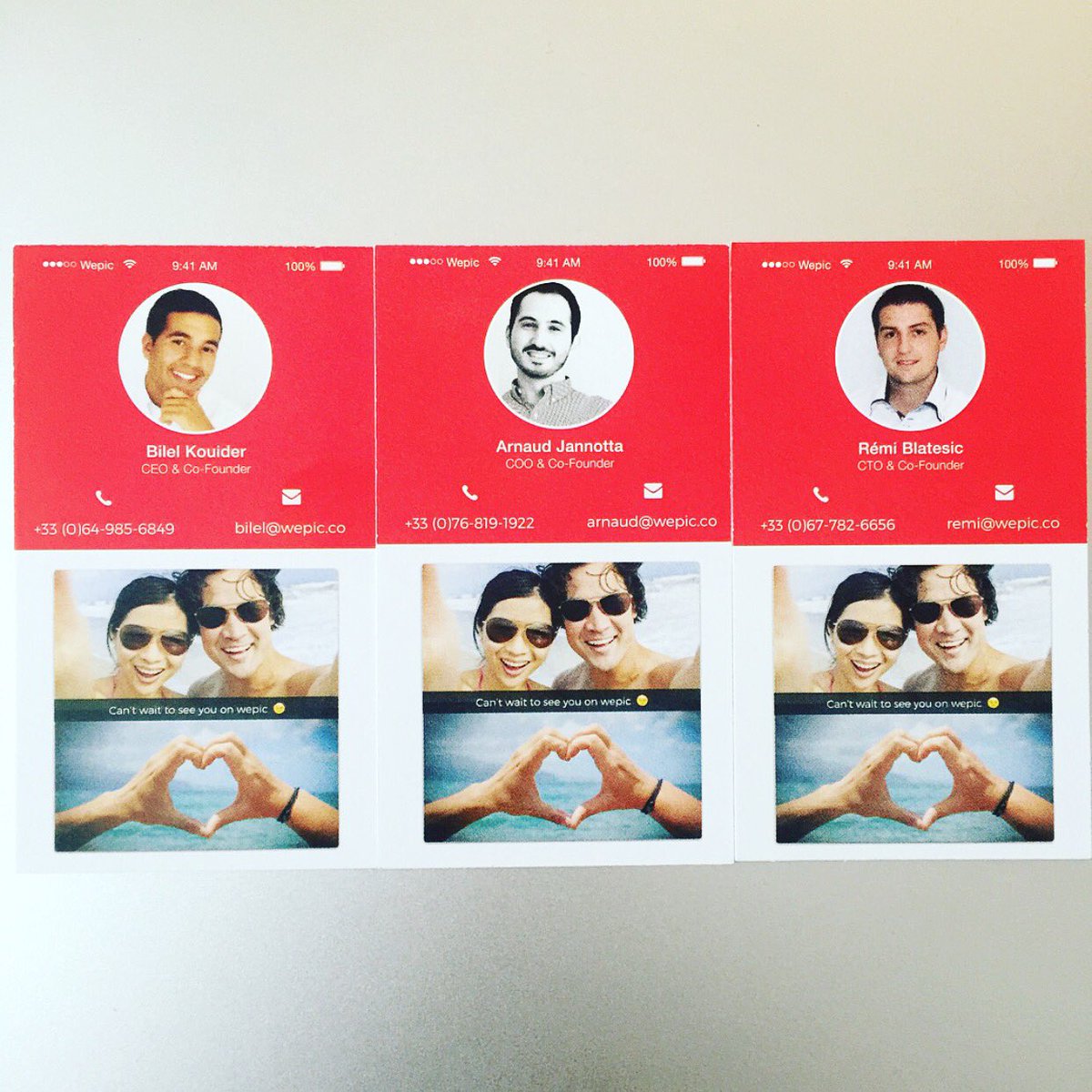 WepicApp's tweet photo. New Wepic business card. Can't wait to see you through Wepic 🙈👏😁 https://t.co/k2bWlrwH8Y