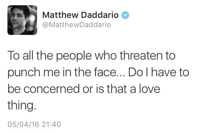 perfectpsycho16's tweet photo. GODAMN SAVAGES...XD!!
I'm rallying troops to help me protect Matt's face.

Certain's may be missing hands soon. >:) https://t.co/0uCdHA3r2q