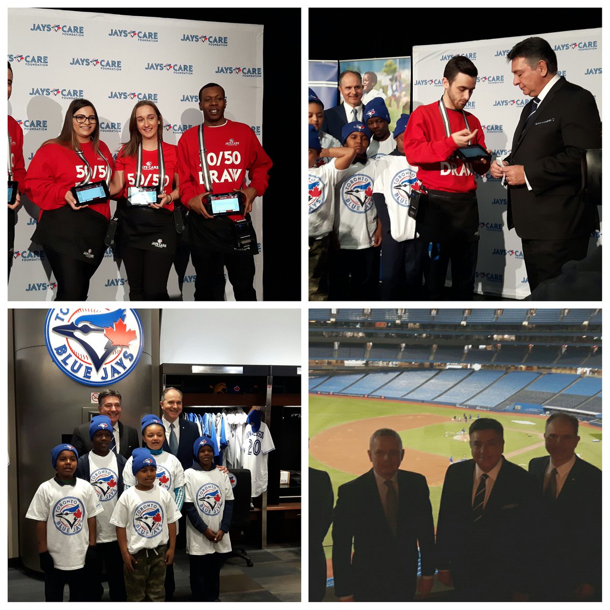 #Breaking <a href="/JaysCare/">Jays Care Foundation</a> &amp; @OntMinFinance announce electronic 50/50 at all <a href="/BlueJays/">Toronto Blue Jays</a> home games in 16! #BeyondTheBallpark