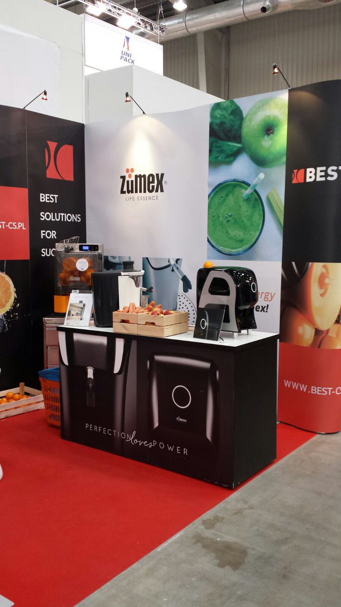 zumexgroup's tweet photo. Our distributor in #Poland #BestCoffeeSystems, is in #EuroGastro presenting our #juice extraction equipment! #Zumex https://t.co/R0Pmct7MhW