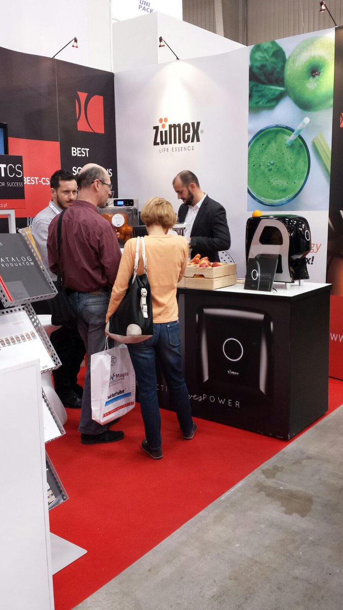 zumexgroup's tweet photo. Our distributor in #Poland #BestCoffeeSystems, is in #EuroGastro presenting our #juice extraction equipment! #Zumex https://t.co/R0Pmct7MhW