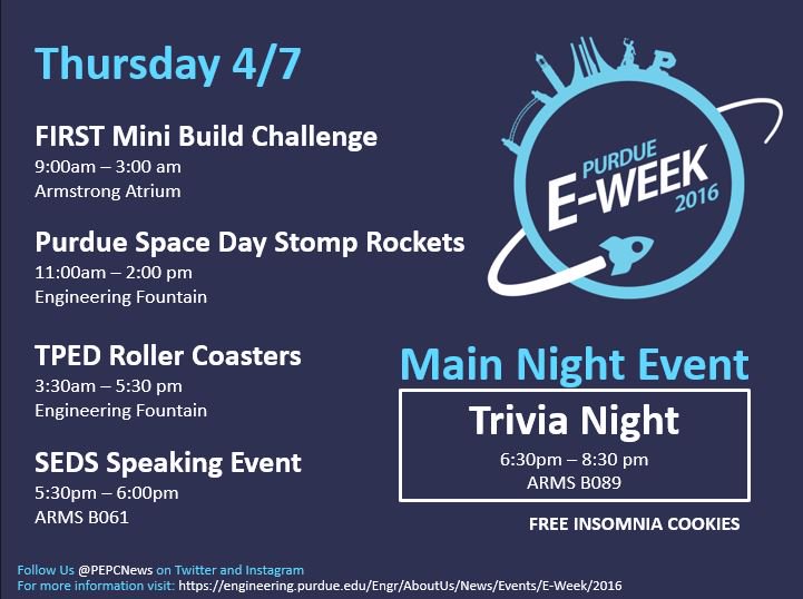 E-Week events for today!!