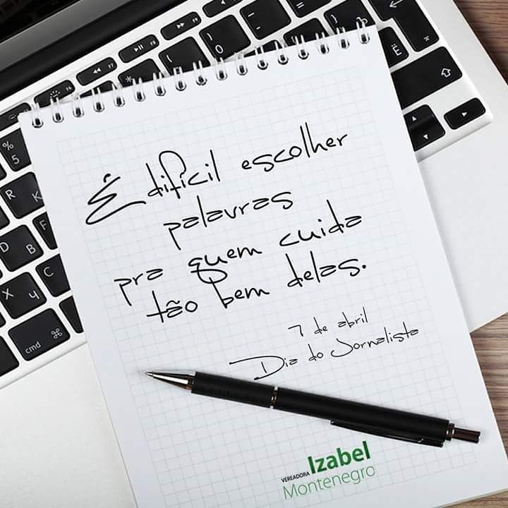 VereadoraIzabel's tweet photo. Parabens a você, jornalista, que empresta todos os dias o seu serviço à favor da sociedade. 

#DiaDoJornalista https://t.co/Zgc88QmOJq