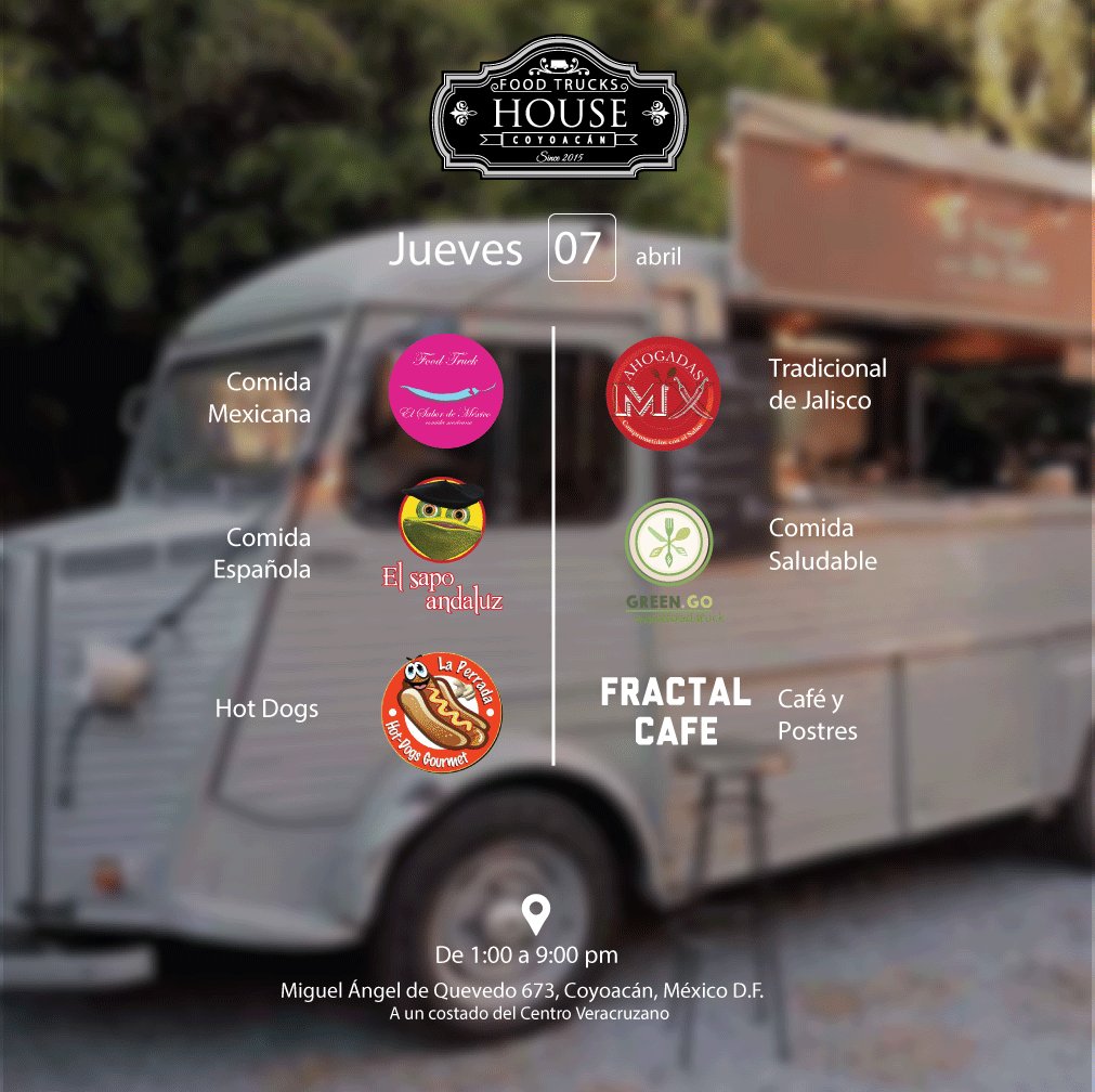 Si la contaminación te trae como loco, ven y disfruta del mejor ambiente y comida en Coyoacán.

Hoy de 1 a 9 p.m.