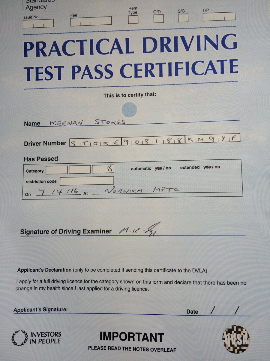 KeenanStokes's tweet photo. Passed first time!!! #firsttimeclub https://t.co/JQetO7eiet