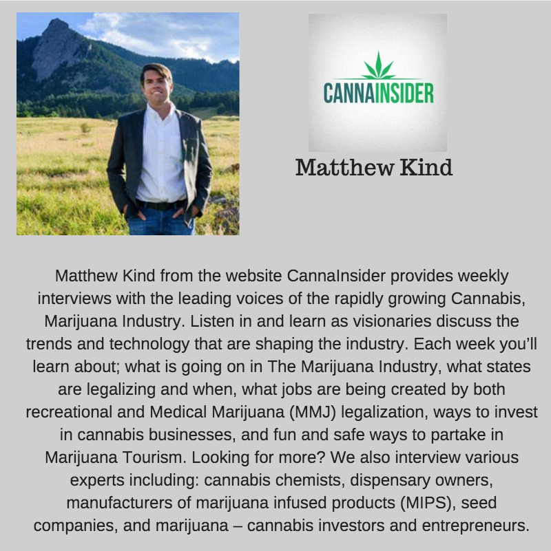MJICRadio's tweet photo. Featured host- #MatthewKind. #MJICRadio #MJICMedia #TCML #CannabisIndustry #CannabisCommunity #CannabisBusiness https://t.co/1P88K50BZI