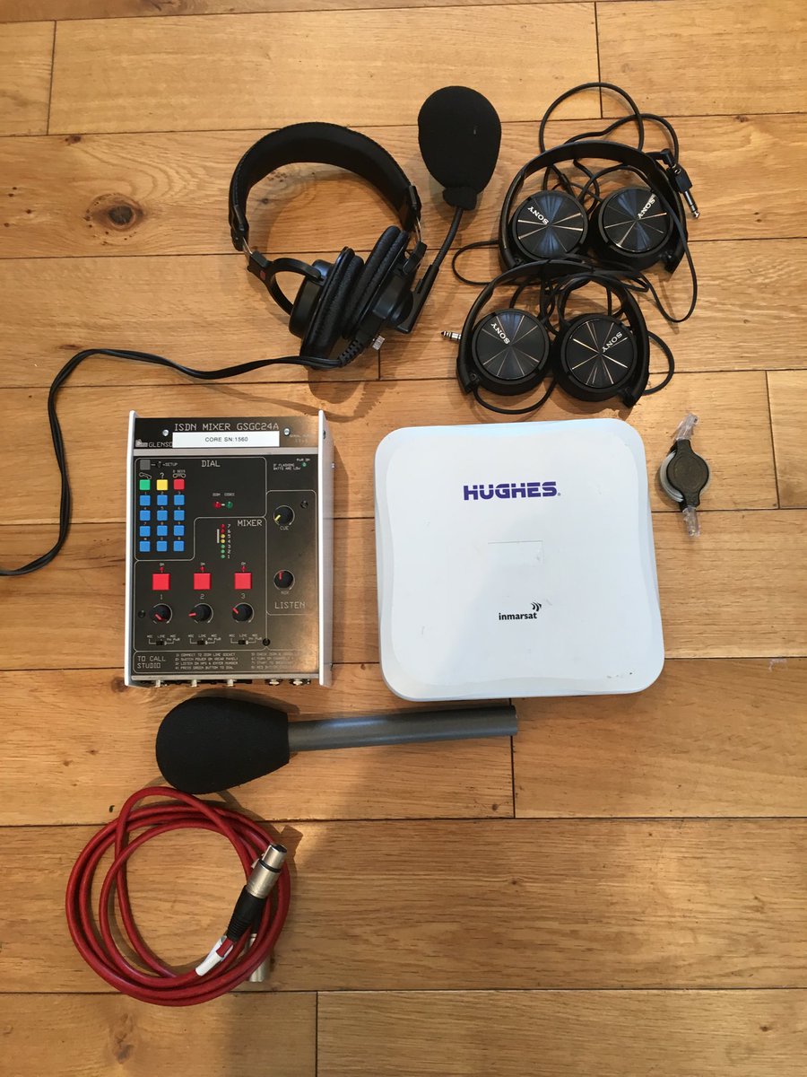 NicholasGarnett's tweet photo. Ahead of #mojocon: My broadcast kit for live/recording radio & TV. Not shown - great big bag of cables. #notmojo https://t.co/v3H9KM4gk3