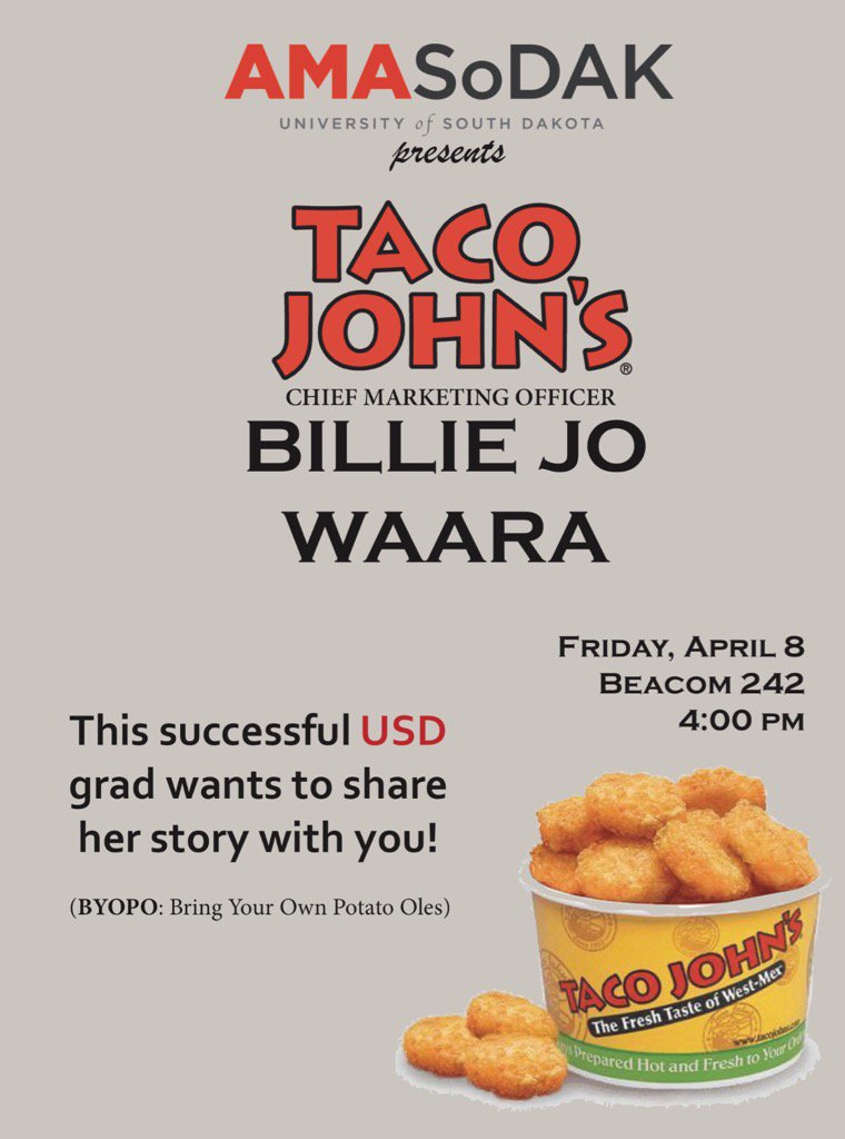 The B School can take you big places! Find out how USD grad and Taco John's CMO Billie Jo got to where she is.