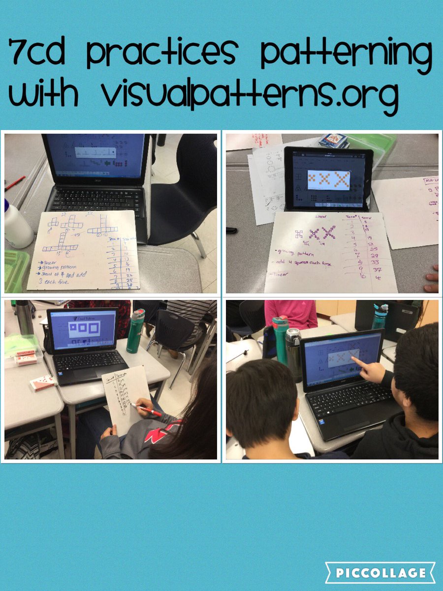 DLMS_MS's tweet photo. Using #VisualPatterns to practice describing & extending patterns in #7CDpod #EngageMath #Peel21st https://t.co/QhE5usHSz3 via ^LR