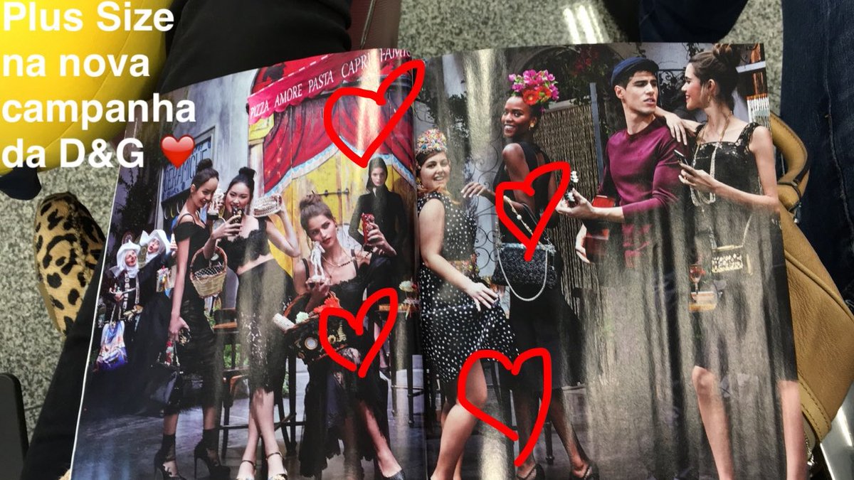 tresurplussize's tweet photo. Nova campanha da Dolce e Gabbana com uma modelo Plus ❤️ https://t.co/YvZiTfhdnO