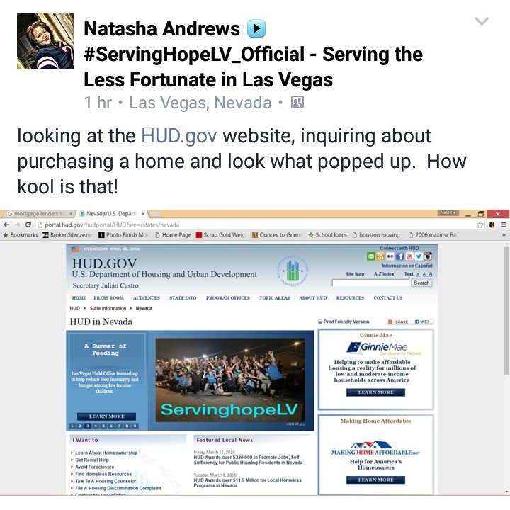 SilohMoses's tweet photo. Um...yeah...so this is kinda cool! @ServingHopeLV #GiveForwardMondays #ServingThoseWhoAreLessFortunate #HUD #charity https://t.co/ab2Sap6VjI