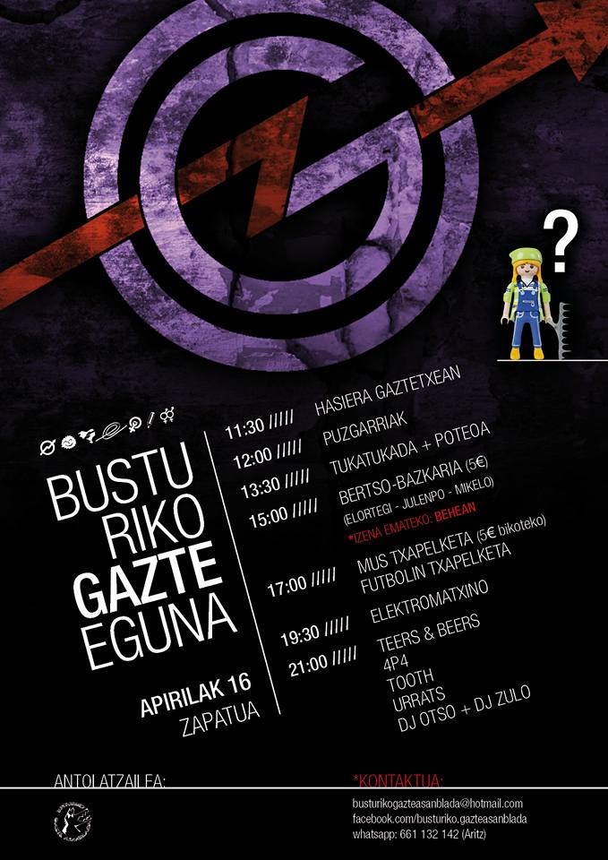 BusturikoGA's tweet photo. BADATOR BUSTURIKO GAZTE EGUNA!!! APIRILAREN 16AN! ZABALDUUUUU https://t.co/SGfFNUS3Qc
