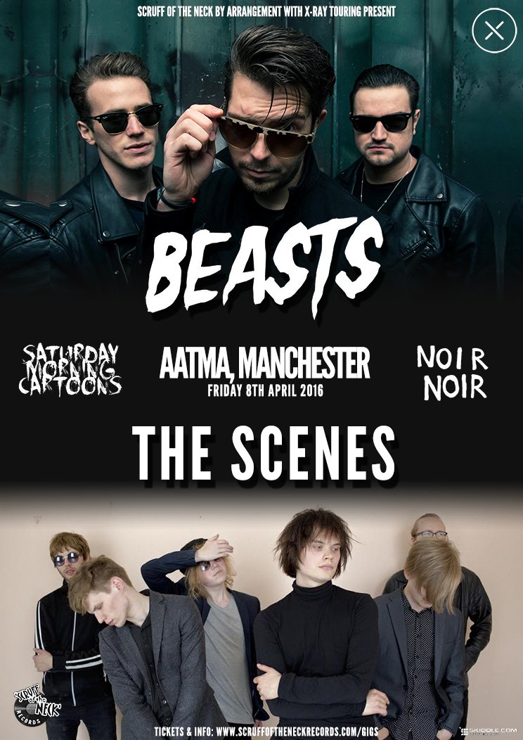 TOMORROW: FRI 08 APR at <a href="/AatmaVenue/">Aatma</a>
<a href="/beasts/">*</a>
@the_scenes
<a href="/SMCbanduk/">SMC UK</a>
@noirnoirmusic
#SOTNGigs