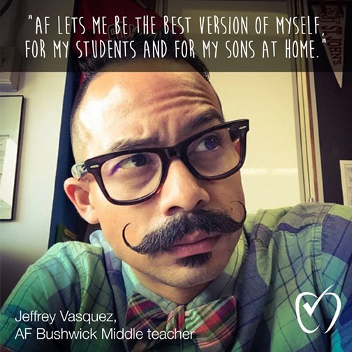 achievement1st's tweet photo. Today's #AFshoutout goes to distinguished teacher Jeffrey Vasquez at AF Bushwick Middle. Thanks for all you do! https://t.co/ggP2ftBRdF