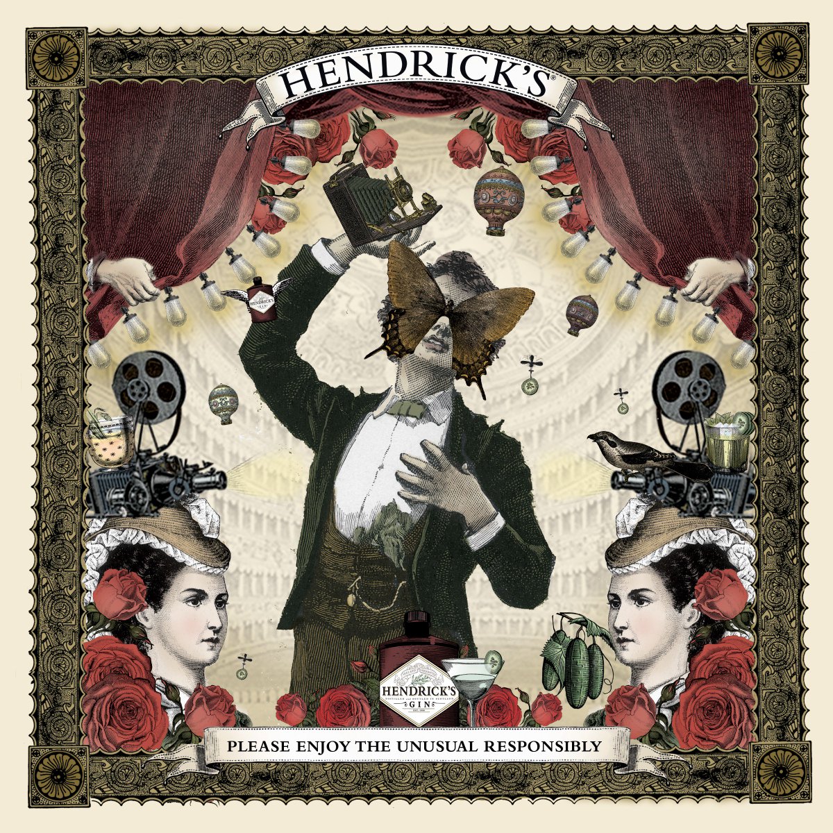 HendricksGin's tweet photo. Desire to attend Hendrick's Hidden Cinema? Follow along and be alert for 3 puzzles starting on 4/9. [1/2] https://t.co/5w6lYAulRm