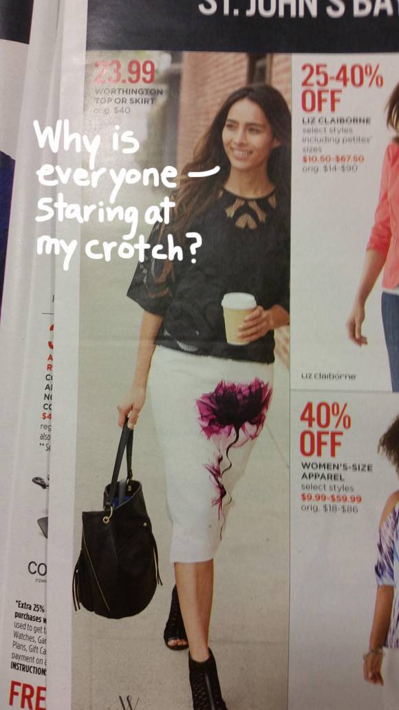 PerezHilton's tweet image. .@jcpenney HIGHlariously defends its 'period skirt'! goo.gl/zc6vRV