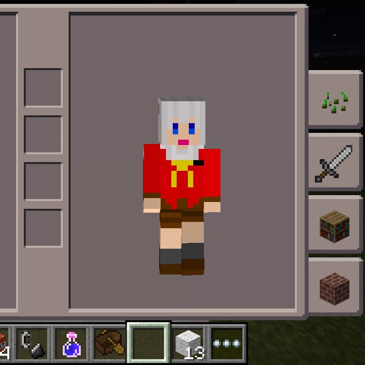 ほりさんがる 寝ずに友利のスキン作ってた 髪の毛の表現が難しい Minecraft Minecraftpe Charlotte 友利奈緒 T Co bs1juoqu