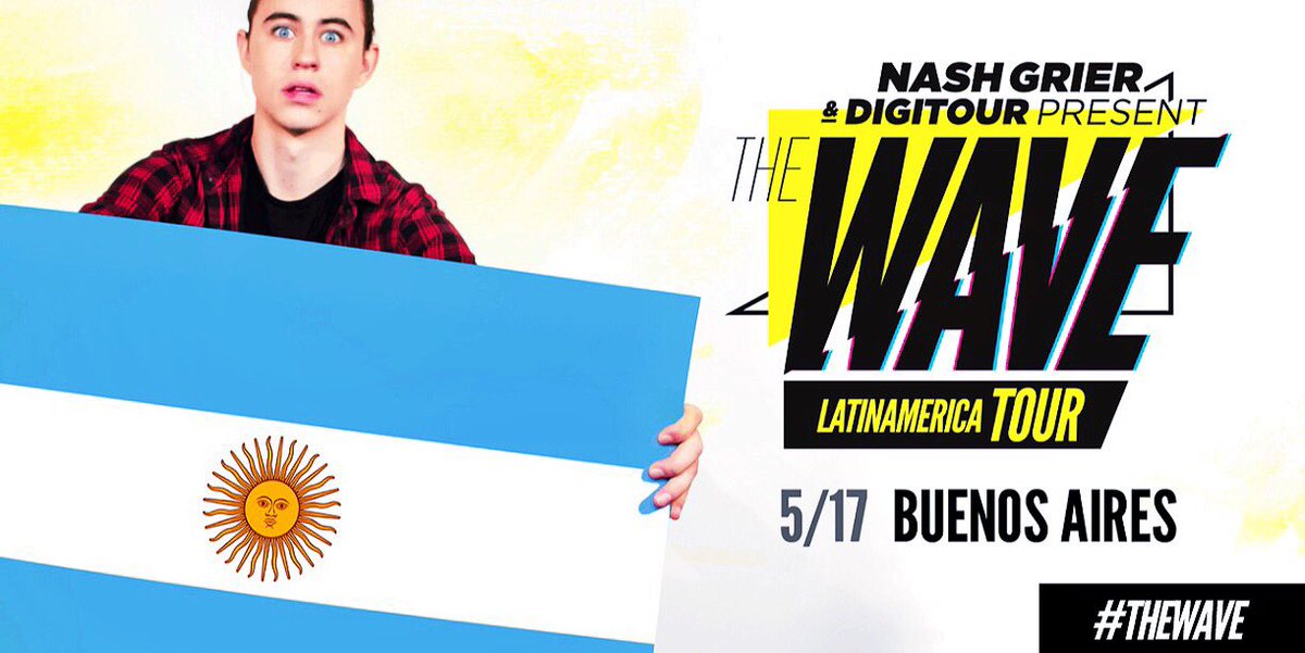 Nashgrier's tweet photo. MAY 17th BUENOS AIRES, ARGENTINA #TheWave https://t.co/0BRl60C9h3